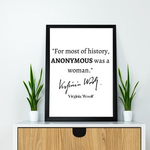 Virginia Woolf Quote, Virginia Woolf Art, Famous Author, Quote Print Poster, Inspirational Wall Art, Inspirational Quote, Home Decor, Gift