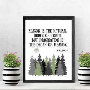CS Lewis Quote, CS Lewis Wall Art, Reason is the Natural Order, Quote Poster, Inspirational Wall Art, Inspirational Quote, Home Decor, Gift