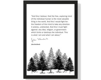 John Steinbeck Quote, Steinbeck Wall Art, Quote Print Poster, East of Eden, Literary Prints, Inspirational Wall Art, Home Decor, Gift