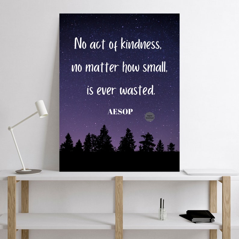 An Act of Kindness. Wall Art, Printable Wall Art, Wall Hangings