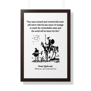 DON QUIXOTE Quote, Don Quixote Wall Art, Michael de Cervantes, Quote Print Poster, Inspirational Wall Art, Inspired Quote, Home Decor, Gift