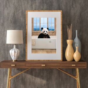Panda in bad, digitale kunst aan de muur, afdrukbare kunst aan de muur, brainy quote, cadeau, digitale prints, instant download, kunst aan de muur, afdrukken, home decor