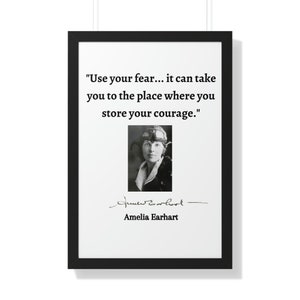 Amelia Earhart Quote, A. Earhart Wall Art, Woman Aviator Pioneer, Quote Poster, Inspirational Wall Art, Canvas Wrap, Home Decor, Gift