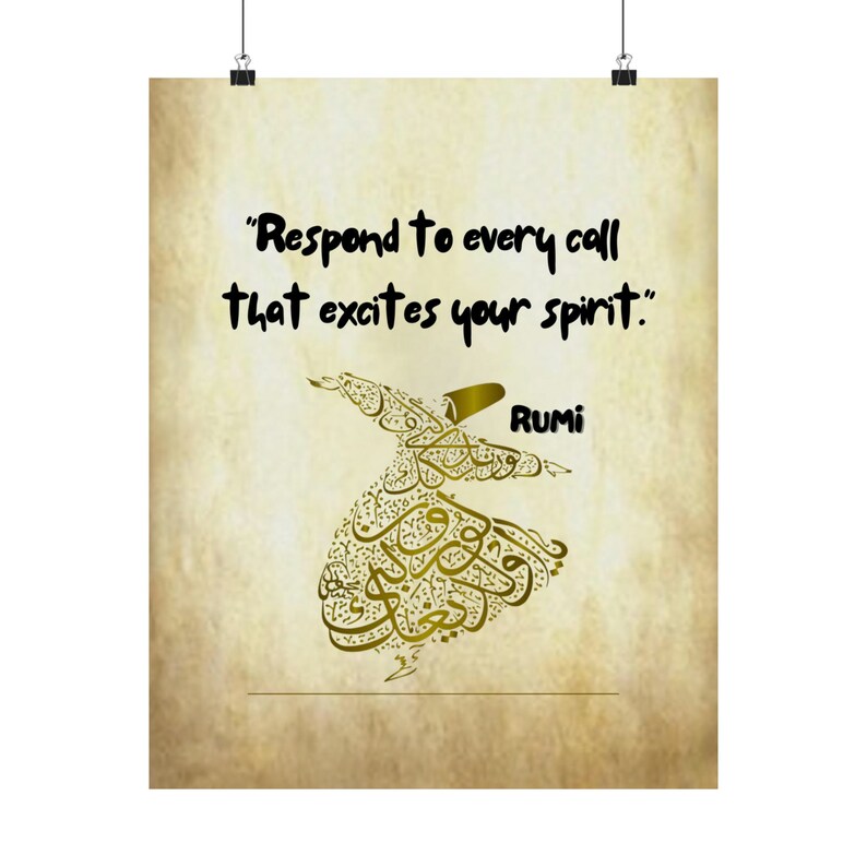 RUMI 12 Quote, RUMI 12 Wall Art, Quote Poster, Literary Print, 