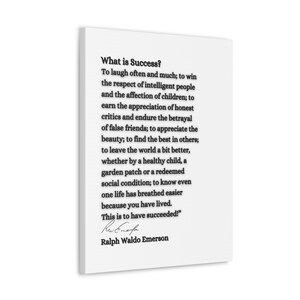 Ralph Waldo Emerson Quote, Emerson Wall Art, What is success, Quote Print Poster, Inspirational Wall Art, Inspired Quote, Home Decor, Gift image 6