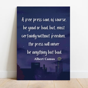 ALBERT CAMUS! Digitale kunst aan de muur, afdrukbare kunst aan de muur, wandkleden, digitale kunst, geschenk, digitale prints, instant download, citaten over het leven
