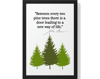 Cita de John Muir, arte de pared de John Muir, cartel de impresión de cita, arte de pared inspirador, cita inspiradora, decoración del hogar, regalo