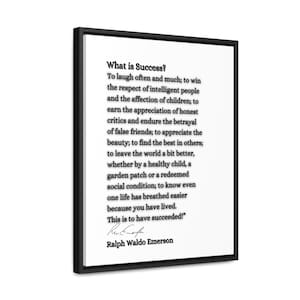 Ralph Waldo Emerson Quote, Emerson Wall Art, What is success, Quote Print Poster, Inspirational Wall Art, Inspired Quote, Home Decor, Gift image 8