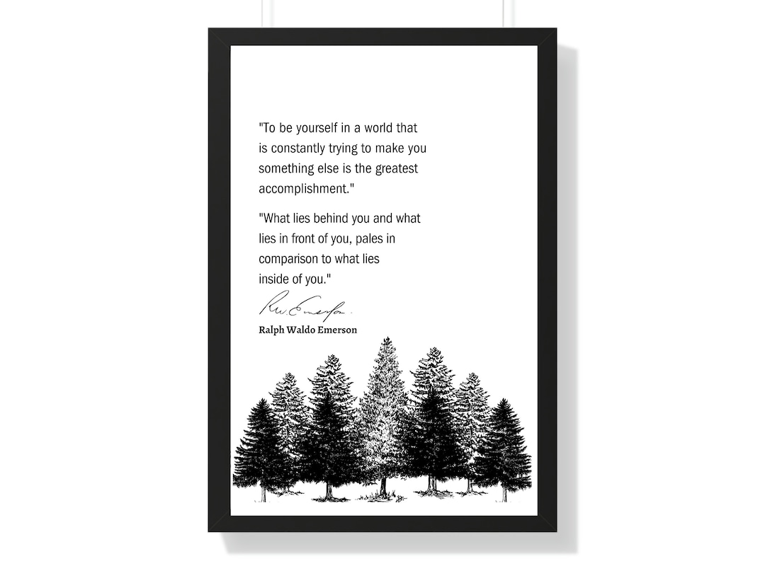 Ralph Waldo Emerson Quote, Emerson Wall Art, Quote Poster, Literary ...