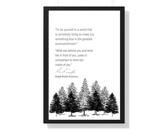 Ralph Waldo Emerson Quote, Emerson Wall Art, Quote Poster, Literary Print, Inspirational Wall Art, Inspirational Quotes, Home Decor, Gift