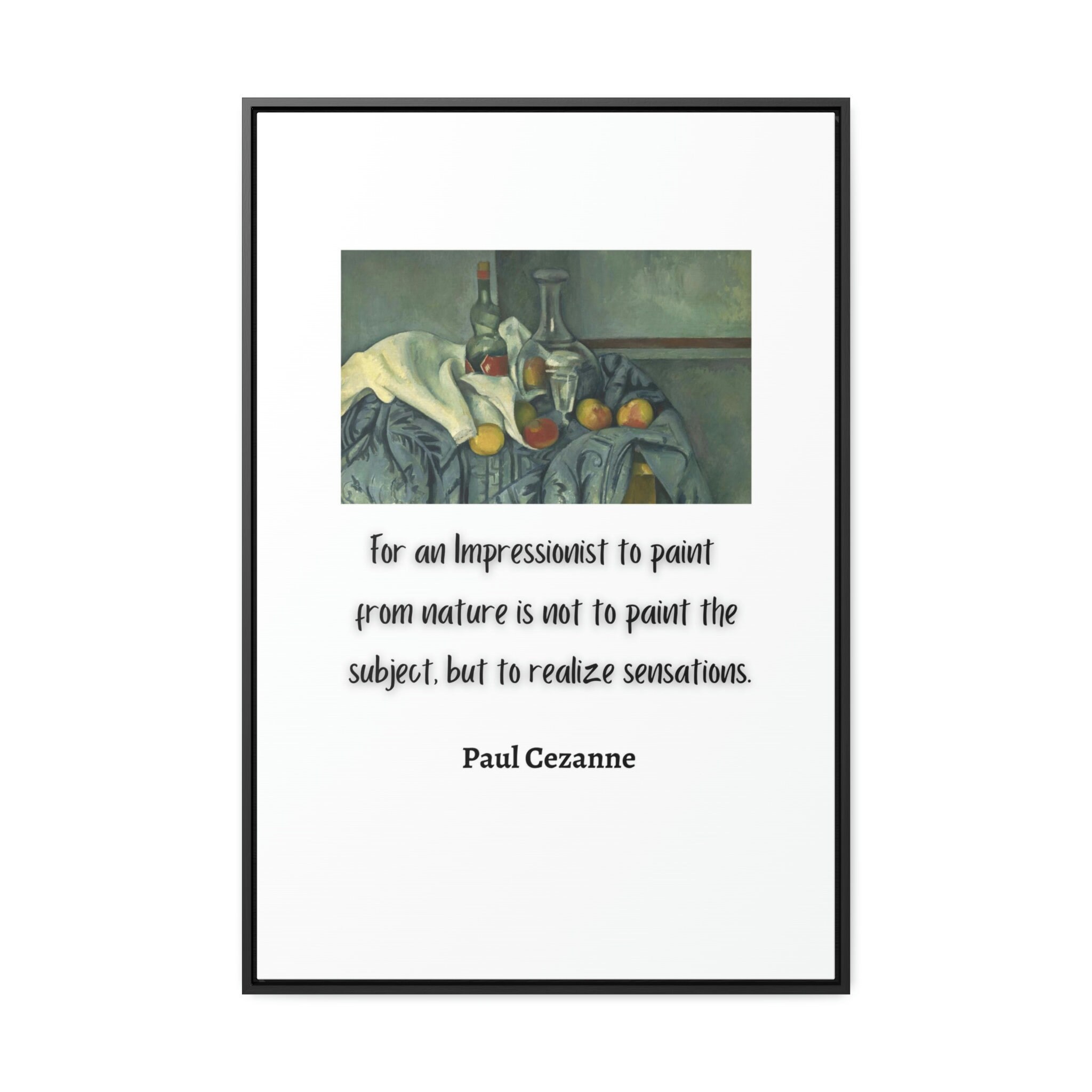 Paul Cezanne Quote, Cezanne Wall Art,, Quote Print Poster, Genius ...