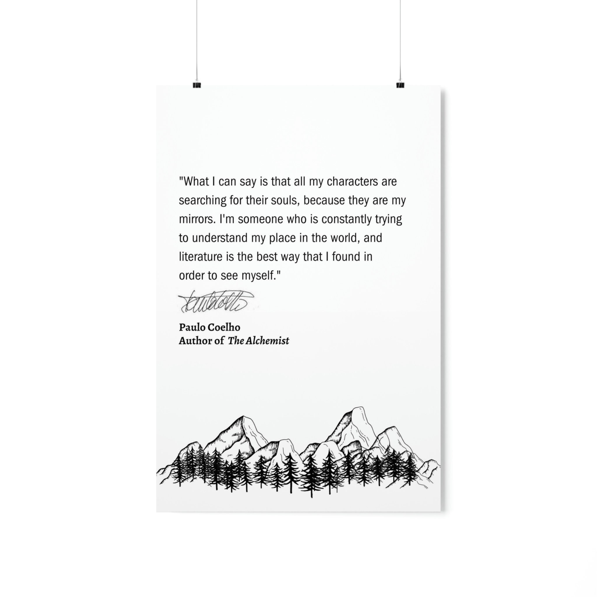 Paulo Coelho Quote, Coelho Wall Art, the Alchemist, Quote Poster ...