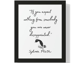 Sylvia Plath Quote, Sylvia Plath Wall Art, Quote Print Poster, Inspirational Wall Art, Inspirational Quote, Sylvia Plath, Home Decor, Gift