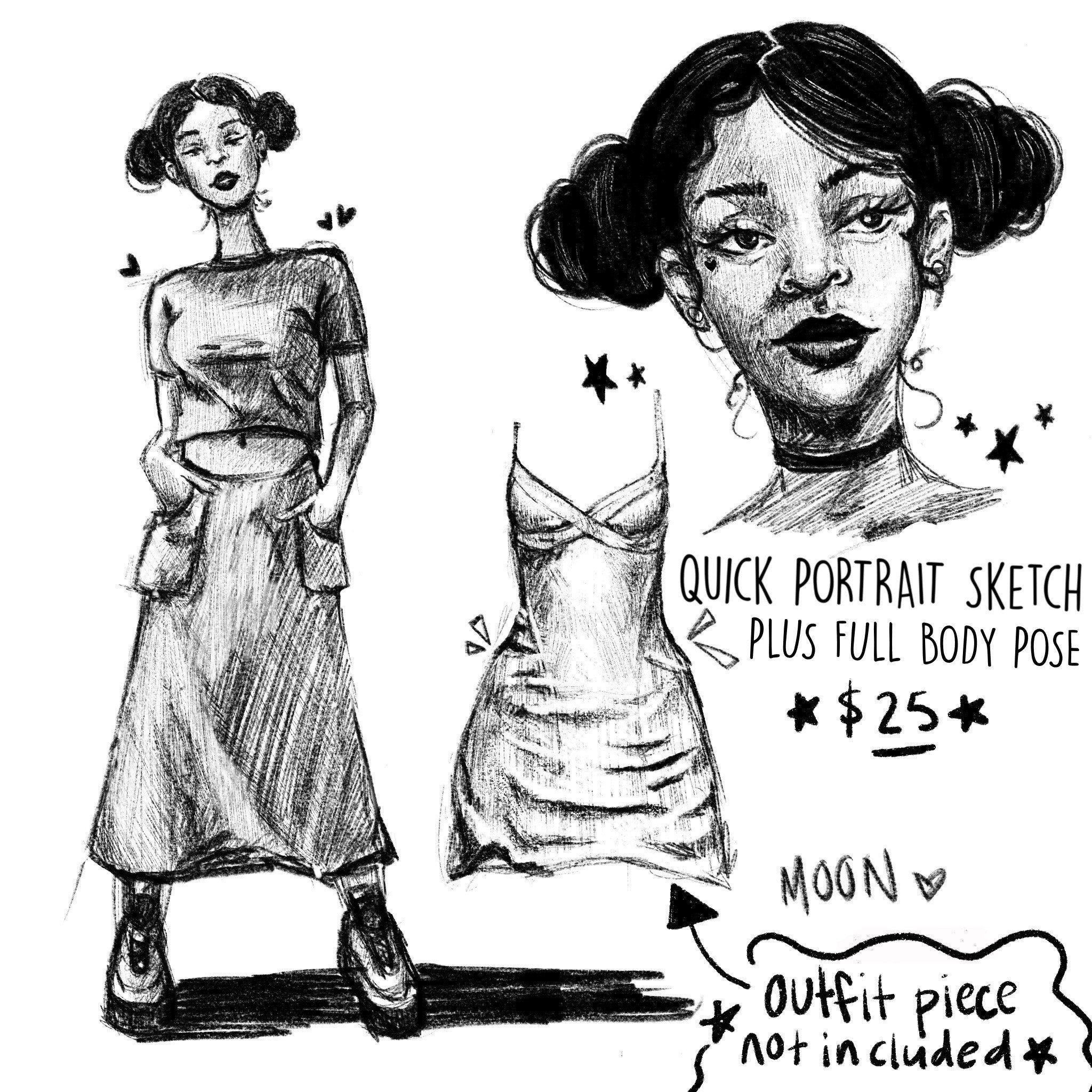 Custom Digital Portrait Drawing Commission Etsy