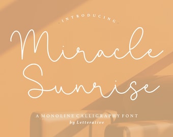 Kalligrafie Schriftart, Schriftart für Cricut, Script Font, Wedding Font, Cricut Font, Canva Fonts, Procreate Fonts, SVG Fonts - Miracle Sunrise Fonts