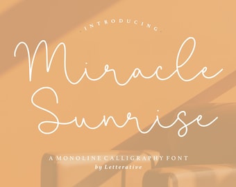 Calligraphy Font, Font for Cricut, Script Font, Wedding Font, Cricut Font, Canva Fonts, Procreate Fonts, SVG fonts - Miracle Sunrise Fonts