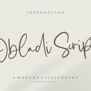 Calligraphy Font, Font for Cricut, Script Font, Wedding Font, Cricut Font, Canva Fonts, Procreate Fonts, SVG fonts - Obladi Script Font