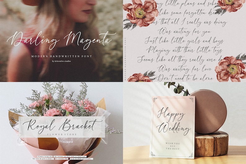 May include: A digital illustration of a floral bouquet with the text "Royal Bracket Flower Store" in a handwritten font. The image is a mockup for a business logo or branding.