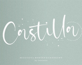 Caligrafía Font, Font for Cricut, Script Font, Wedding Font, Cricut Font, Canva Fonts, Procreate Fonts, SVG fonts - Castilla Fonts