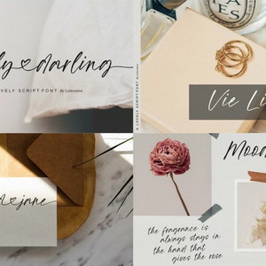 Wedding Font Font Bundle, Calligraphy Fonts, Cricut Fonts, Invitations, Procreate Fonts, Crafting Fonts, Canva Fonts, Commercial Use, SVG image 4