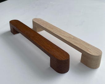 Modern Oak Wood Drawer Handles, Minimalist Cabinet Pulls – Natural Wood Furniture Upgrade