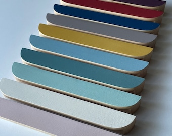 Colored Beech Wood Cabinet Handles - Modern Drawer Pulls
