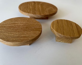 W17 Round Modern Knob/Wooden  Knob/Oaq&Drawer
