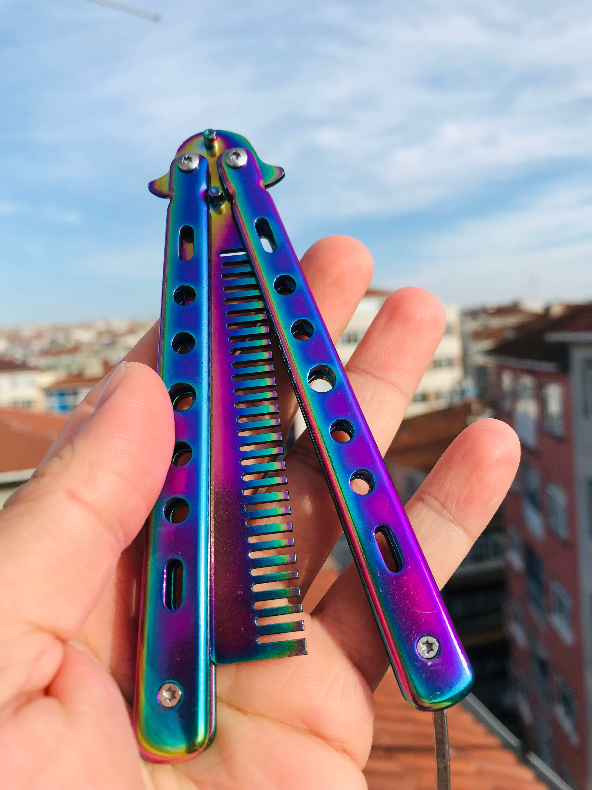 Steel Butterfly Comb Custom Color Etsy
