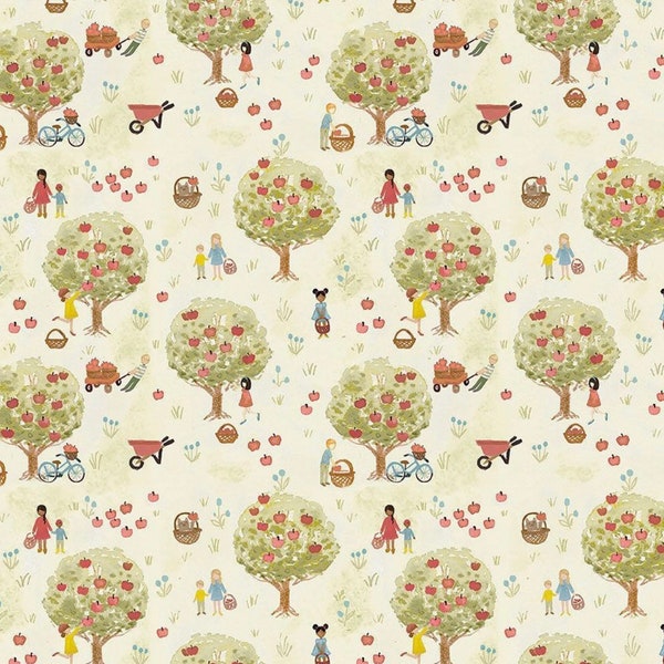 Storybook Farm Collection:Apple Picking Fabric