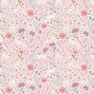Cottage Garden Collection: Bunny Hop in Blossom Fabric