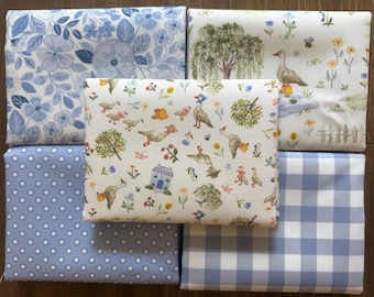Fat Quarter Bundle: Goose Garden Blue