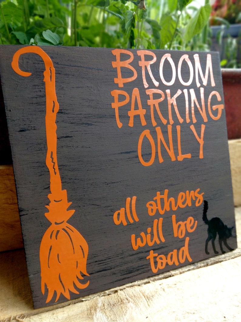 Broom Lettering Broom Parking Only - Etsy