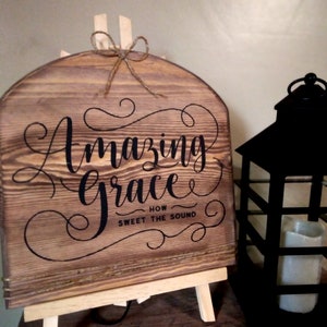 Amazing Grace Wood Plaque