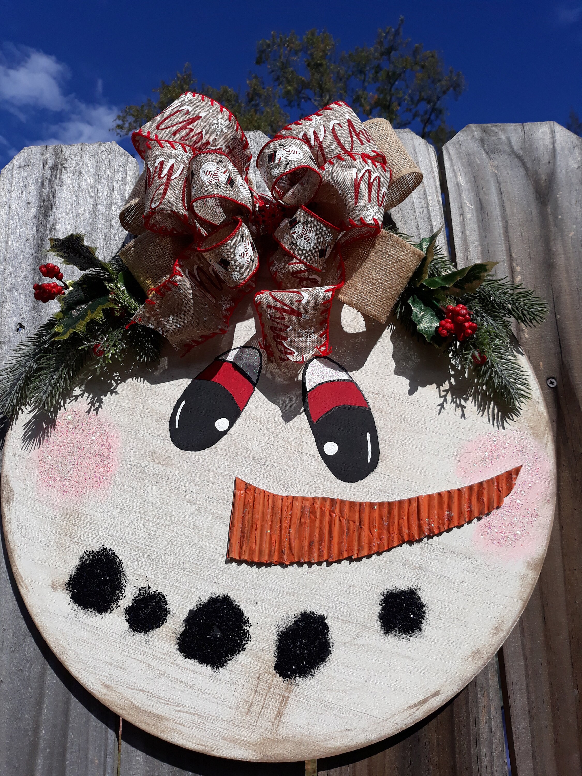 Snowman Door Hanger - Etsy