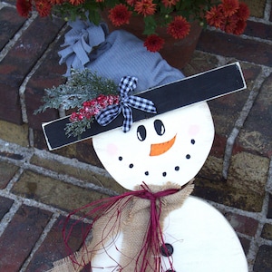 Rustic Wooden Snowman