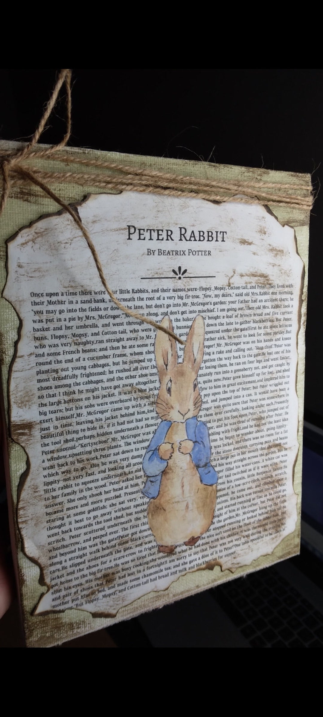 Peter Rabbit Canvas Art Etsy