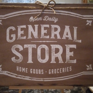 General Store Canvas Farmhouse Decor