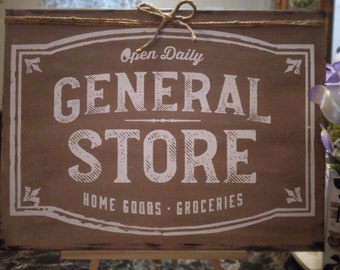 General Store Canvas Farmhouse Decor
