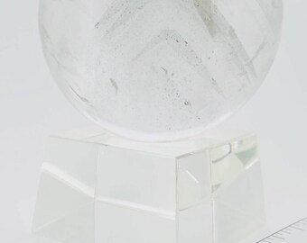 Phantom Quartz Sphere with Multiple Triangular Phantoms & Rainbows — Brazil (Item No. 46)