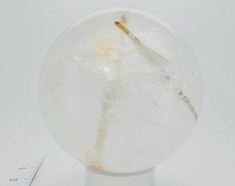 Large Rutilated Quartz Sphere with Iron Inclusions — Brazil (Item No. 8)
