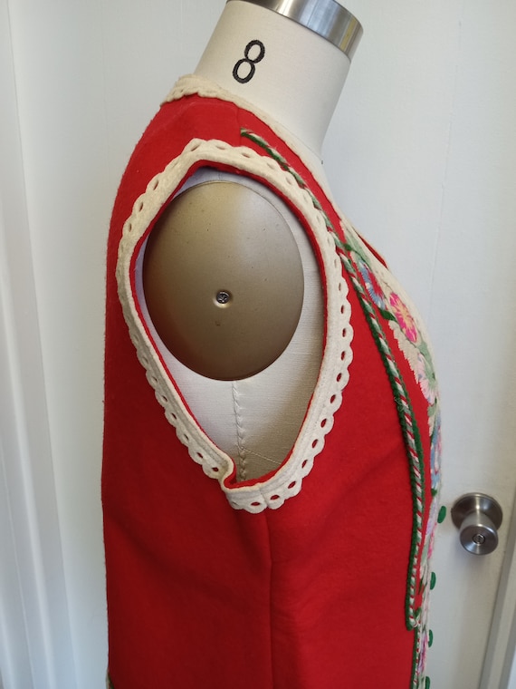 Vintage Hungarian Vest Cifra Szur Style Wool Hand… - image 4