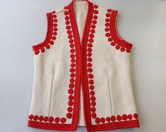 Vintage Hungarian Vest Wool Hand