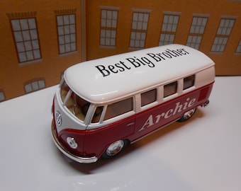Best Big Brother Best Little Brother Best Sister Best Dad Best Grandad Best Mom Best Uncle (any) personalised Name Gift Toy Car *4 colours*
