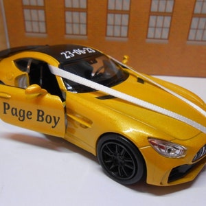 Wedding Day Personalised Name Page Boy Gift Best Man Usher Ring Bearer Gift Mercedes AMG GTr Toy Car All Wedding Roles AVAILABLE New & Boxed