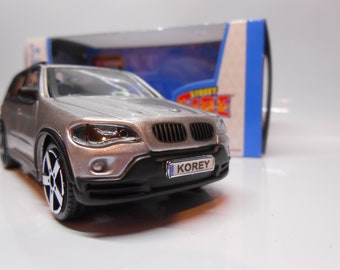 BMW X5 Toy Car PERSONALISED PLATES Model boy dad uncle grandad brother Birthday Christmas gift present New Boxed 1:43 scale