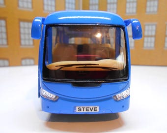 PERSONALISED PLATES NAME Coach bus Toy car Model boy girl dad mom uncle grandad brother birthday easter Christmas gift present New & Boxed!
