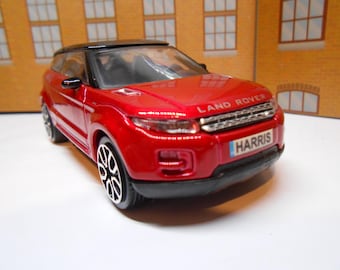 Landrover LRX Evoque toy car PERSONALISED PLATES Model boy dad uncle grandad brother Birthday Christmas gift present New Boxed 1:43 scale