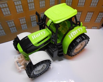 Personalised Name Toy Tractor boy Toy tractor girl toy tractor mom dad farmer Christmas Birthday gift present girl boy Farm toy car new!