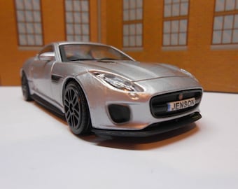 JAGUAR F-TYPE toy car Personalised plates Model boy girl dad mom uncle grandad brother Birthday Christmas gift present New Boxed 1:43 scale