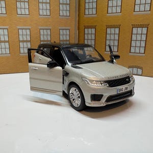 RangeRover Sport Landrover personalised plates Toy Car Model boy girl dad grandad brother birthday Christmas gift present BOXED *4 colours*